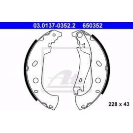Stabdžių trinkelių komplektas (228x42mm) Fiat Marea Weekend (kombi) 99-