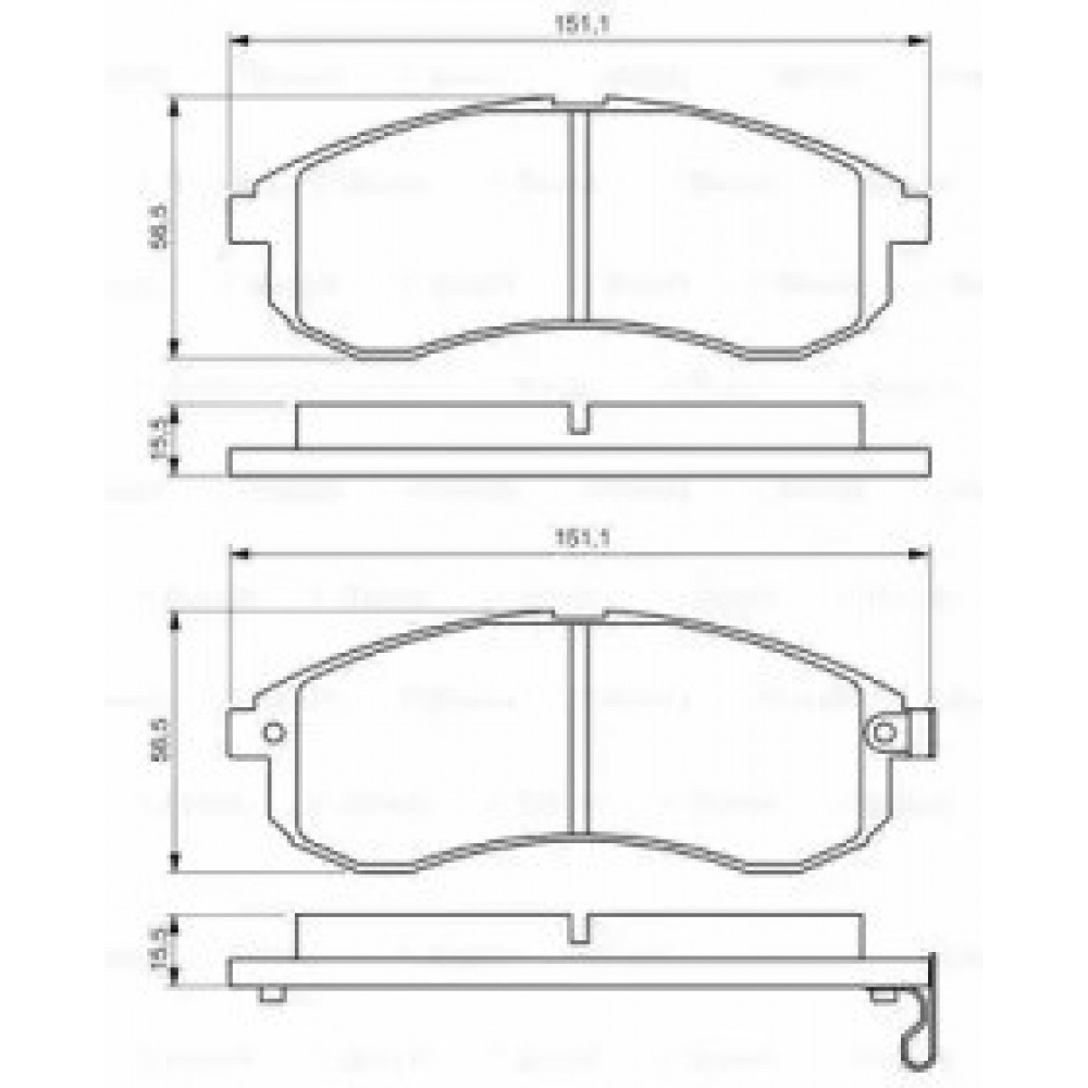STABDŽIŲ TRINKELIŲ KOMPLEKTAS MITSUBISHI PRIEKINĖ AŠIS L200 96-07