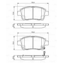 STABDŽIŲ TRINKELIŲ KOMPLEKTAS TOYOTA PRIEKINĖ AŠIS CELICA/COROLLA/IUS/YARIS 1,0-1,6 99-09