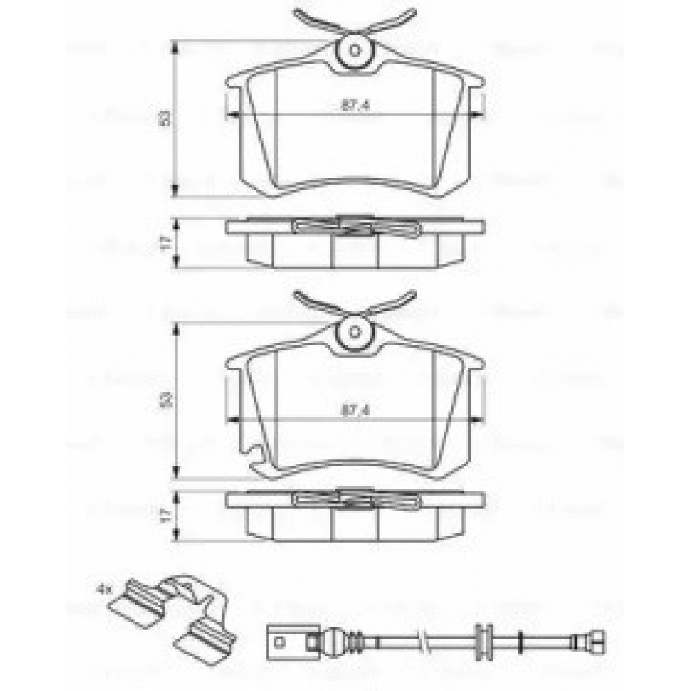 STABDŽIŲ TRINKELIŲ KOMPLEKTAS VW GALINĖ AŠIS GOLF/BORA/PASSAT/A3/A4/A6/OCTAVIA/ 92-12  CUJNIKIEM