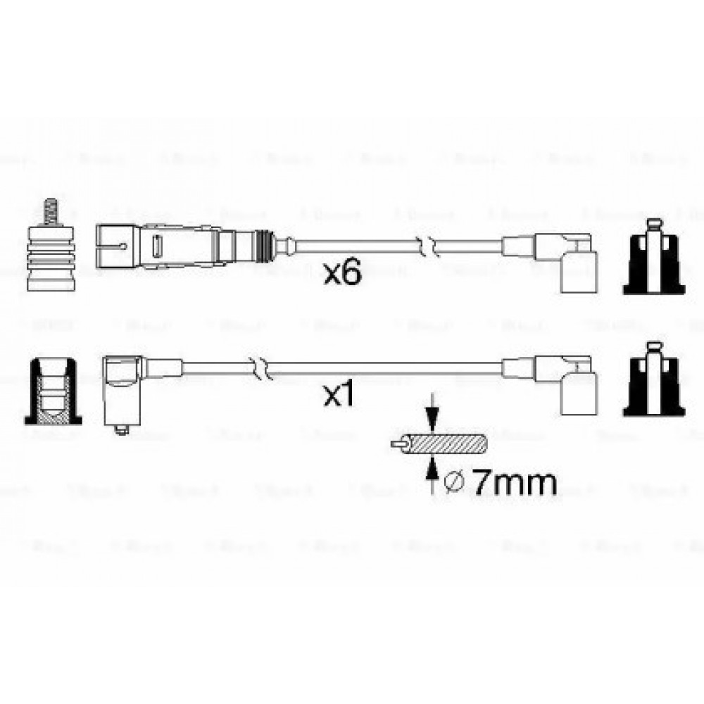 AUKŠTOS ĮTAMPOS LAIDŲ KOMPLEKTAS DB C123/W116/W126 2.8 72-
