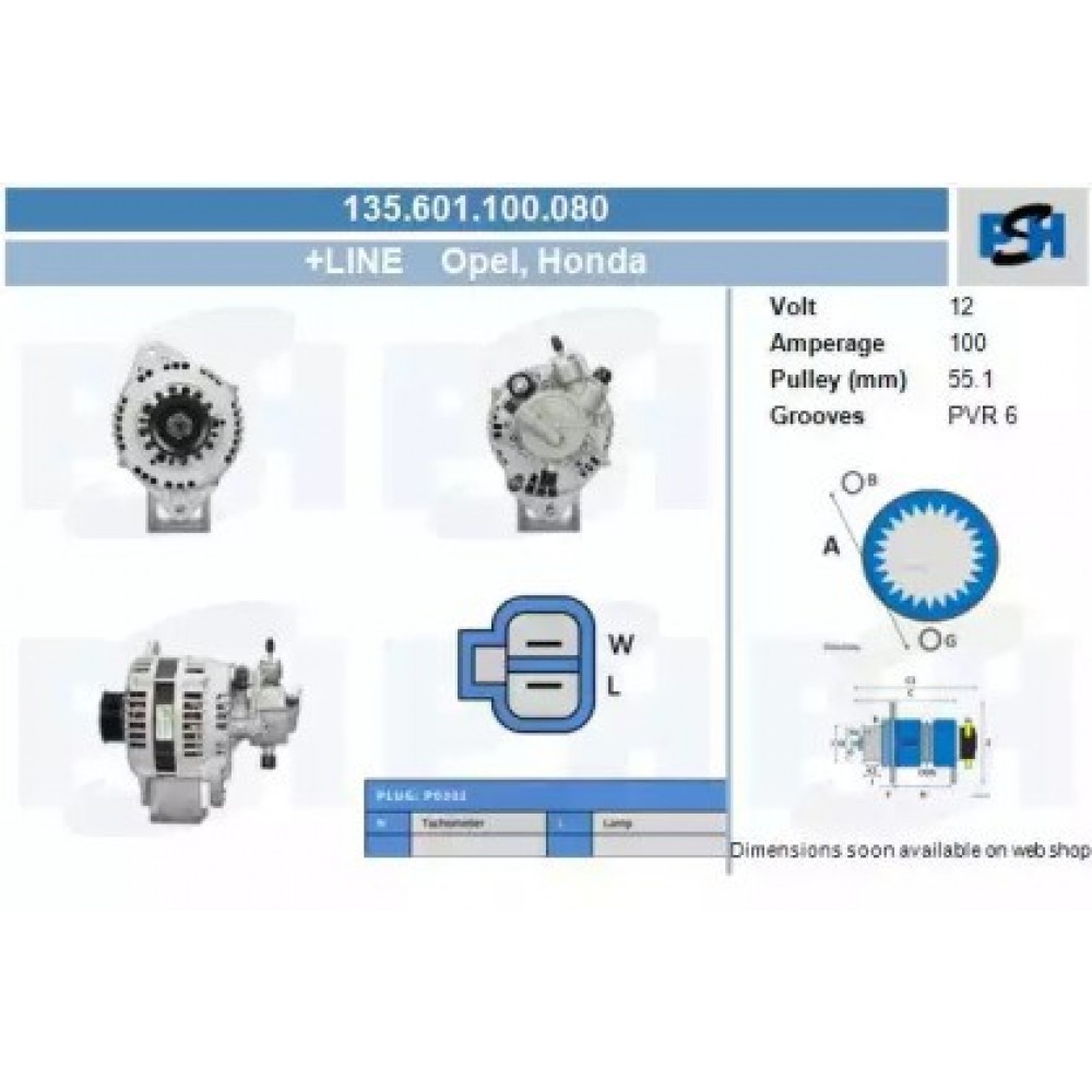GENERATORIUS HONDA CIVIC VI 1.7 CTDI 01/02-09/05