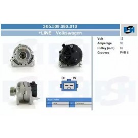 GENERATORIUS VOLKSWAGEN CALIFORNIA 2.4 D [70] 2.4 DIESEL 01.96-