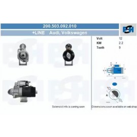 STARTERIS AUDI 100 2.2 TURBO DIESEL 08.85-07.94