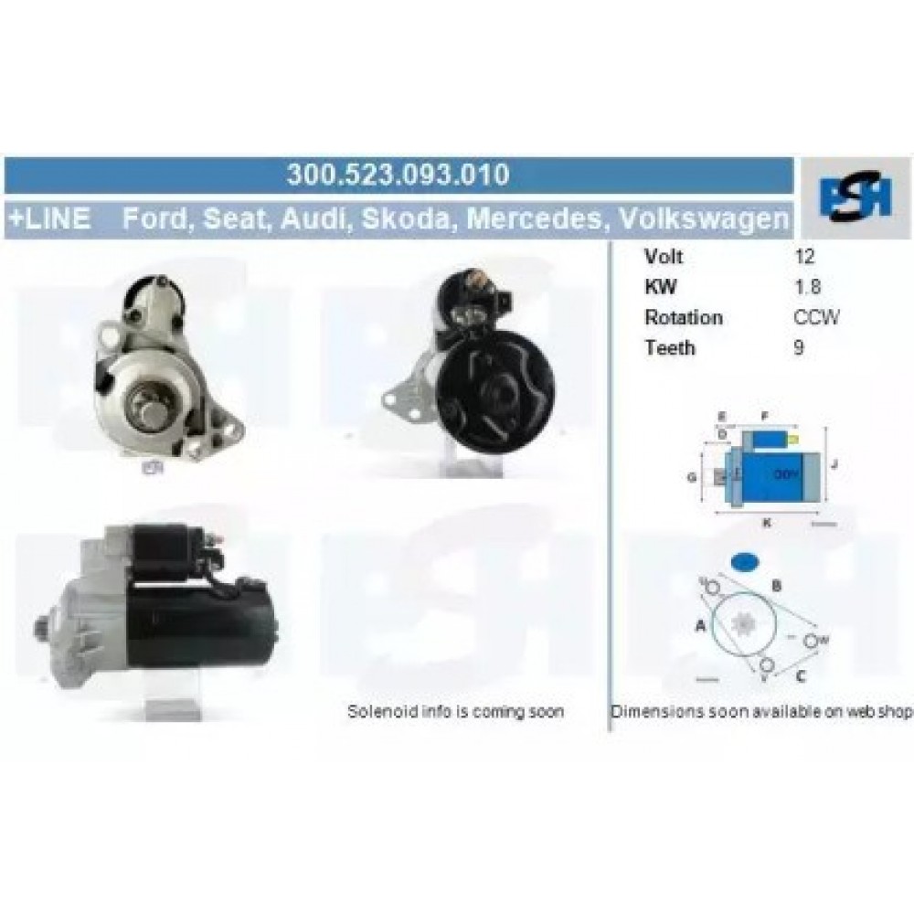 STARTERIS AUDI A3 1.9 TDI  AUTOMAAT 09/96-