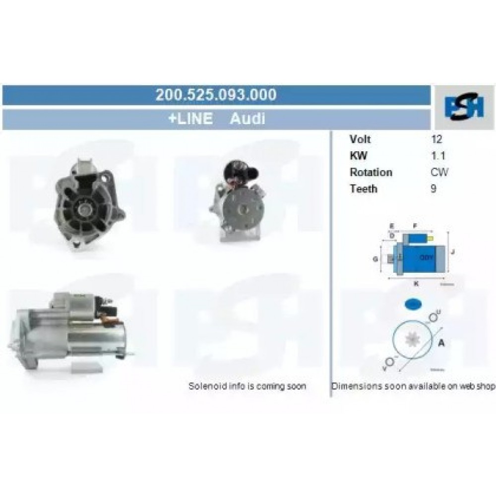 STARTERIS AUDI A4 2.0 TFSI 11.04-