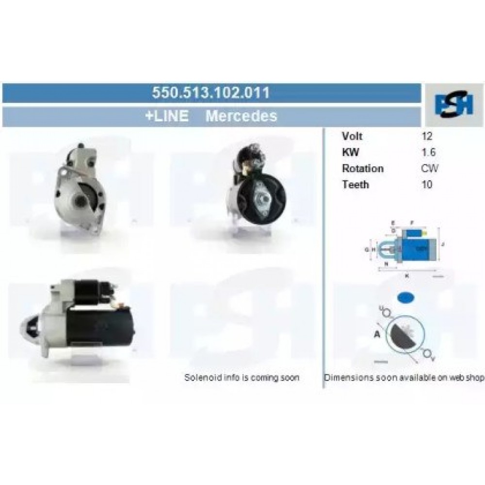 STARTERIS MERCEDES A160 OM 668.941 A 09.98-