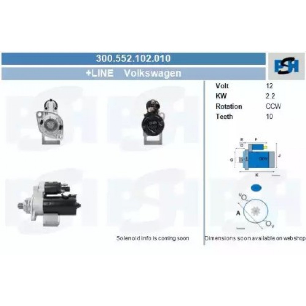 STARTERIS VOLKSWAGEN CALIFORNIA 2.5 TDI 01/03-