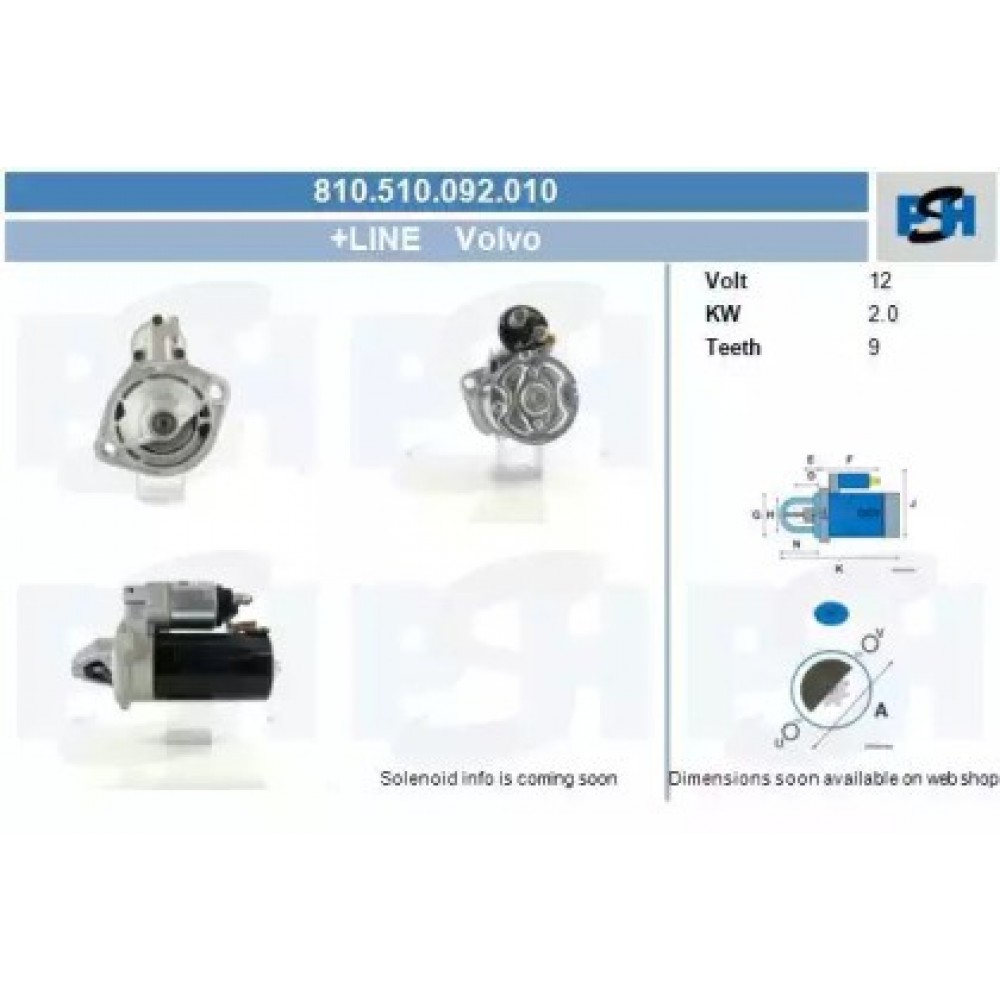 STARTERIS VOLVO S60 2.4D D5 01.00-