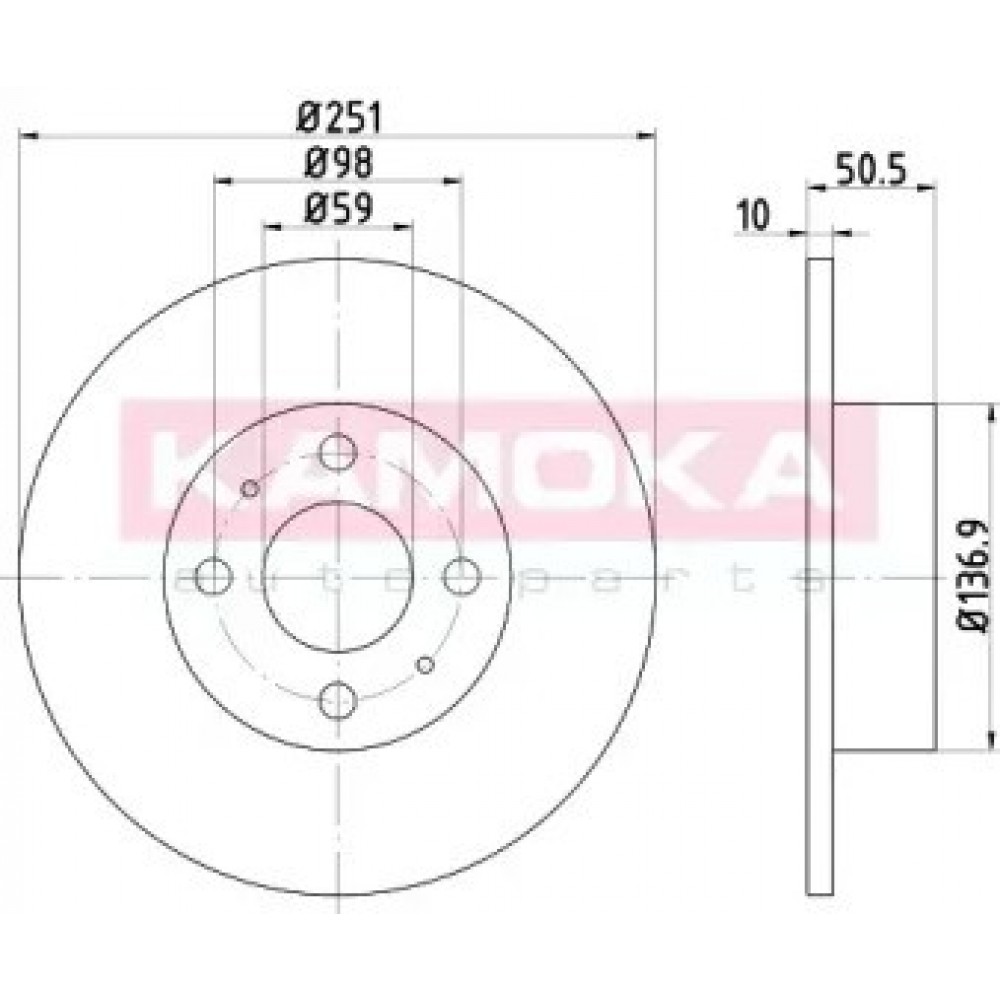 STABDŽIŲ DISKAS ALFA ROMEO 164 87-98 , FIAT Croma 88-96, STILO 02-08, Lancia Thema 84-94