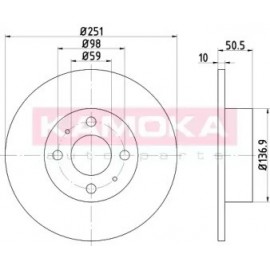 STABDŽIŲ DISKAS ALFA ROMEO 164 87-98 , FIAT Croma 88-96, STILO 02-08, Lancia Thema 84-94