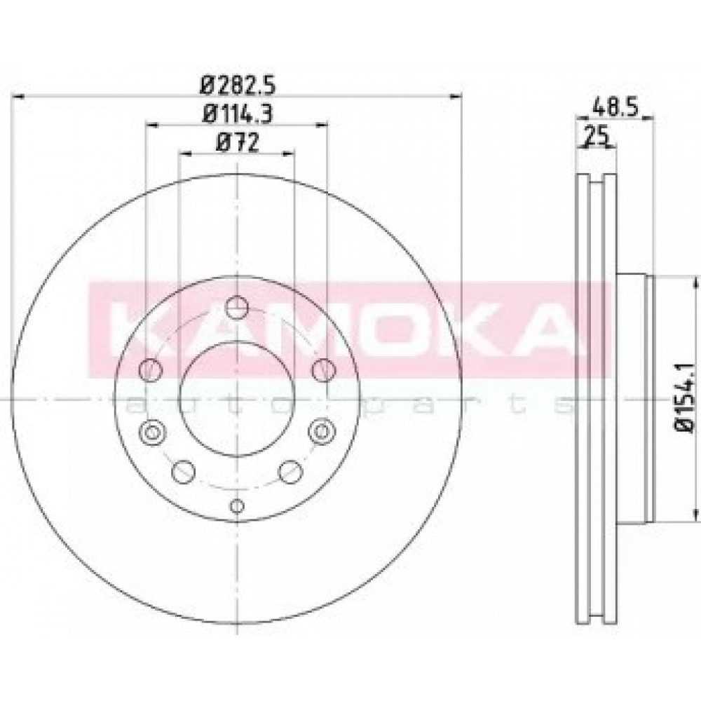 STABDŽIŲ DISKAS MAZDA 6 Station Wagon (GY) 08/02- 6 HATCHBACK (GG) 08/02-