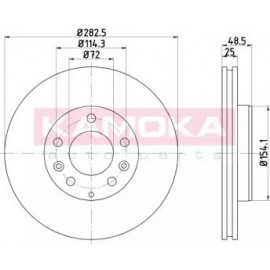 STABDŽIŲ DISKAS MAZDA 6 Station Wagon (GY) 08/02- 6 HATCHBACK (GG) 08/02-