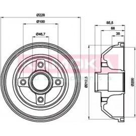STABDŽIŲ BŪGNAS OPEL CORSA C 00-06 (-ABS)