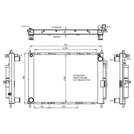 RADIATORIUS AC  NISSAN MICRA III; RENAULT CLIO, CLIO III, MODUS 1.2/1.2ALK/1.5D 01.03-