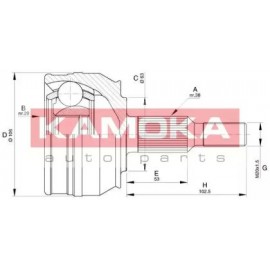 JUNGČIŲ KOMPLEKTAS, KARDANINIS VELENAS VW MULTIVAN V 03-09, VW TRANSPORTER TV 03-09