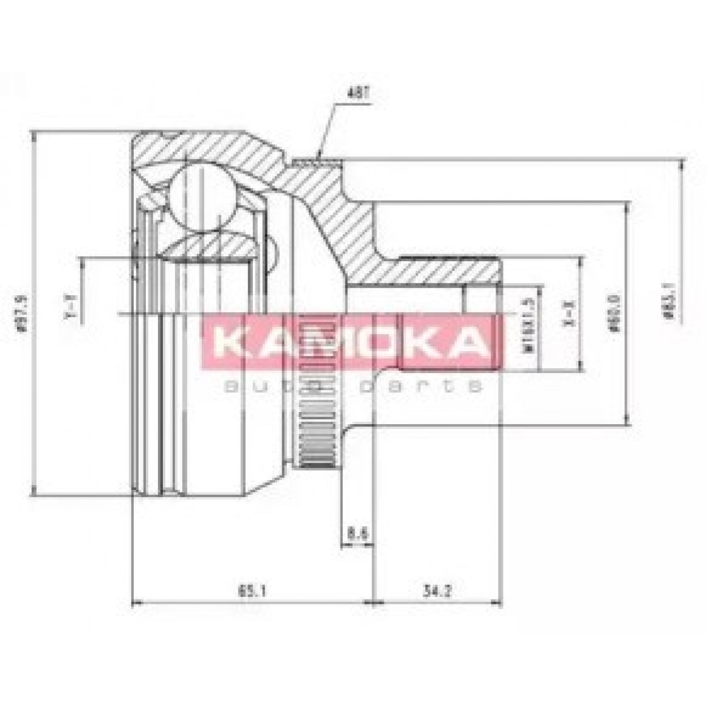 JUNGČIŲ KOMPLEKTAS, KARDANINIS VELENAS FORD GALAXY 95-, SEAT ALHAMBRA 96-, VW SHARAN 95-