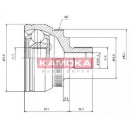 JUNGČIŲ KOMPLEKTAS, KARDANINIS VELENAS FORD GALAXY 95-, SEAT ALHAMBRA 96-, VW SHARAN 95-