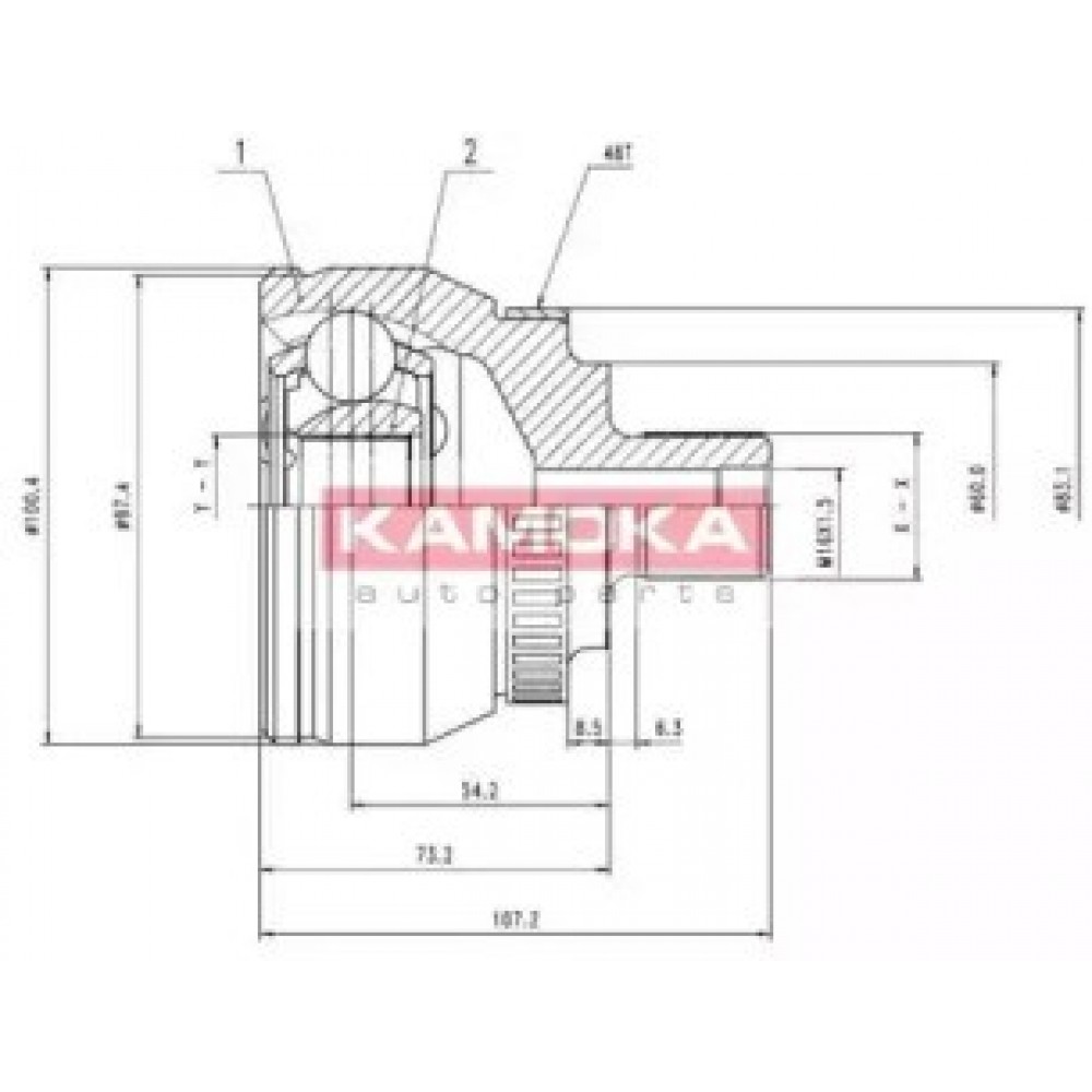 JUNGČIŲ KOMPLEKTAS, KARDANINIS VELENAS FORD GALAXY 95-06, SEAT ALHAMBRA 96-, VW SHARAN 95-
