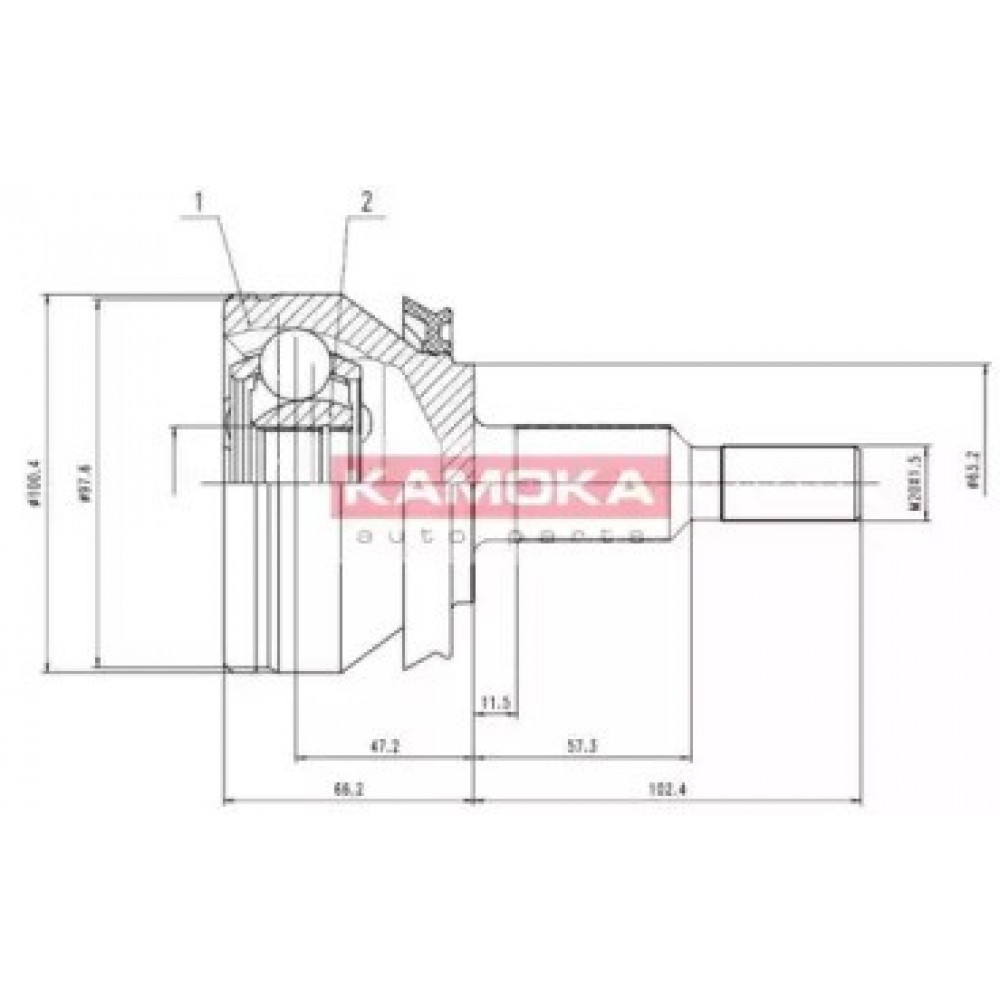 JUNGČIŲ KOMPLEKTAS, KARDANINIS VELENAS VW T5 1.9 TDI - 2.0 04.03-