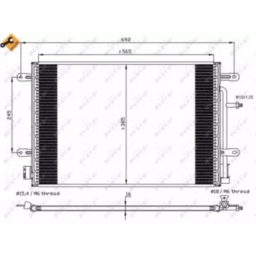 RADIATORIUS AC AUDI A4; SEAT EXEO, EXEO ST 1.6-4.2 04.02-