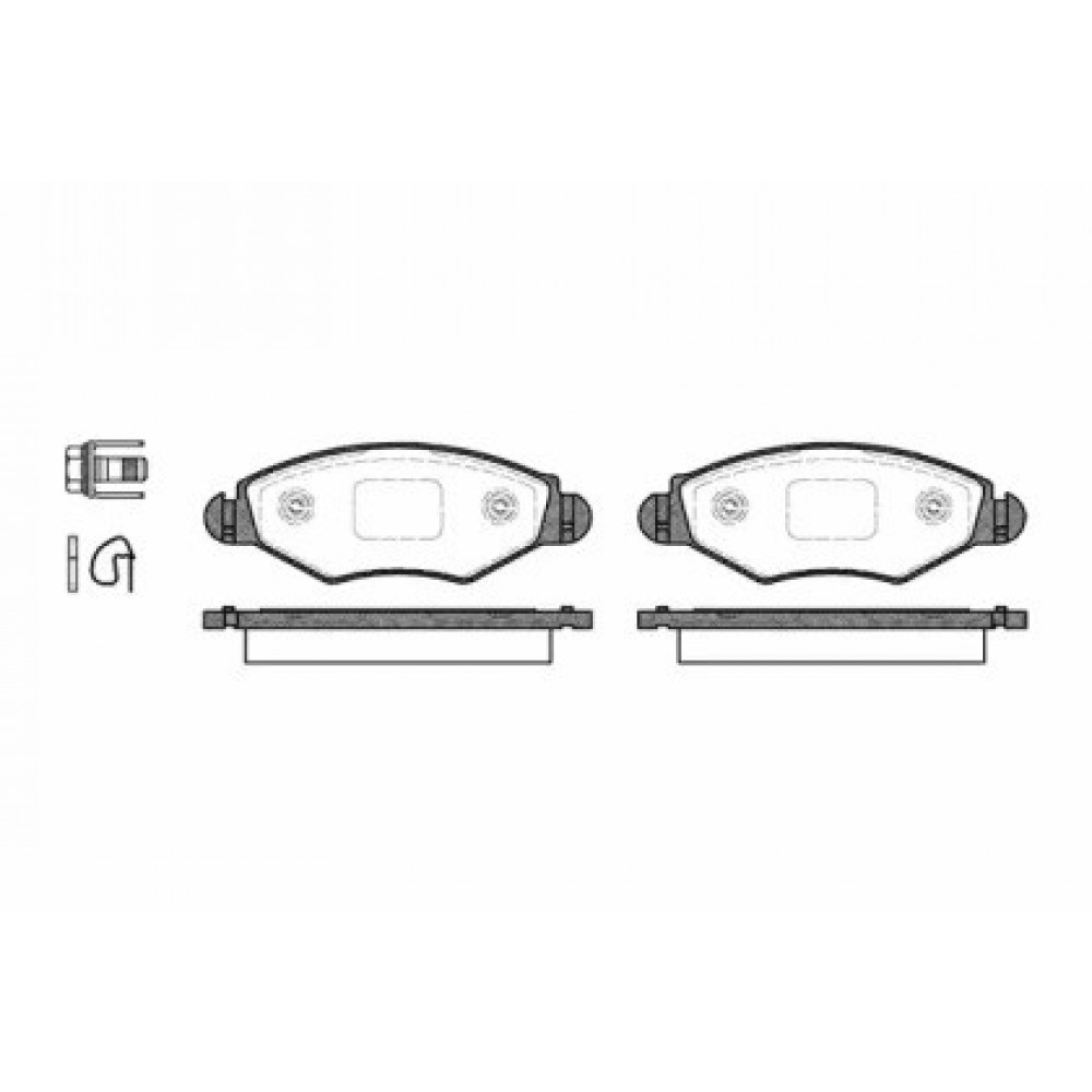 Stabdžių trinkelių komplektas PEUGEOT 206 1.4HDI-1.9D