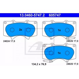 STABDŽIŲ TRINKELIŲ KOMPLEKTAS TOYOTA LAND CRUISER PRADO 2.4D-5.7 02.99-