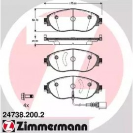 STABDŽIŲ TRINKELIŲ KOMPLEKTAS AUDI,VW,SEAT,ŠKODA 1.0-2.0H 08.12-
