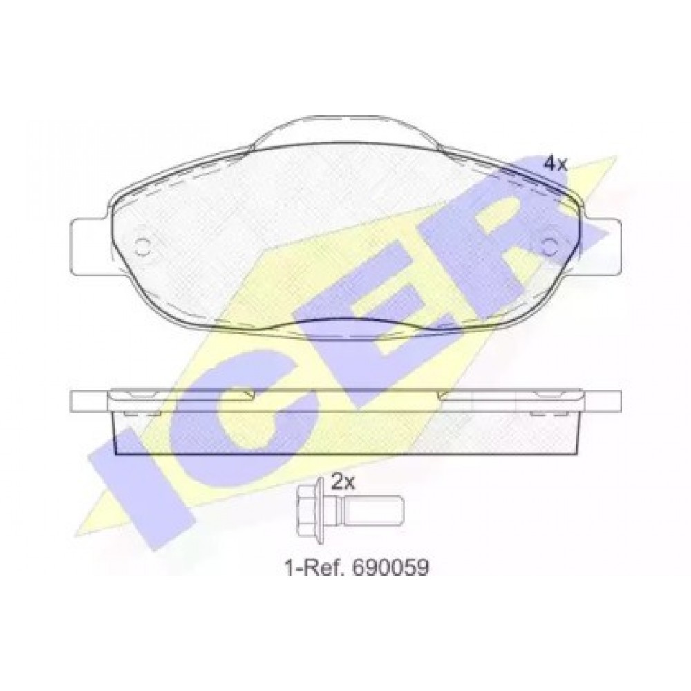 STABDŽIŲ TRINKELIŲ KOMPLEKTAS PEUGEOT 308/3008 07-