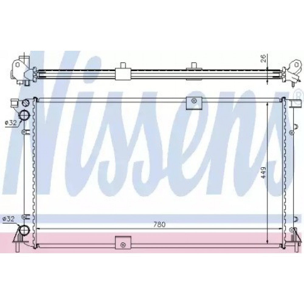 RADIATORIUS NISSAN PRIMASTAR; OPEL VIVARO A; RENAULT TRAFIC II 2.5D 03.01-