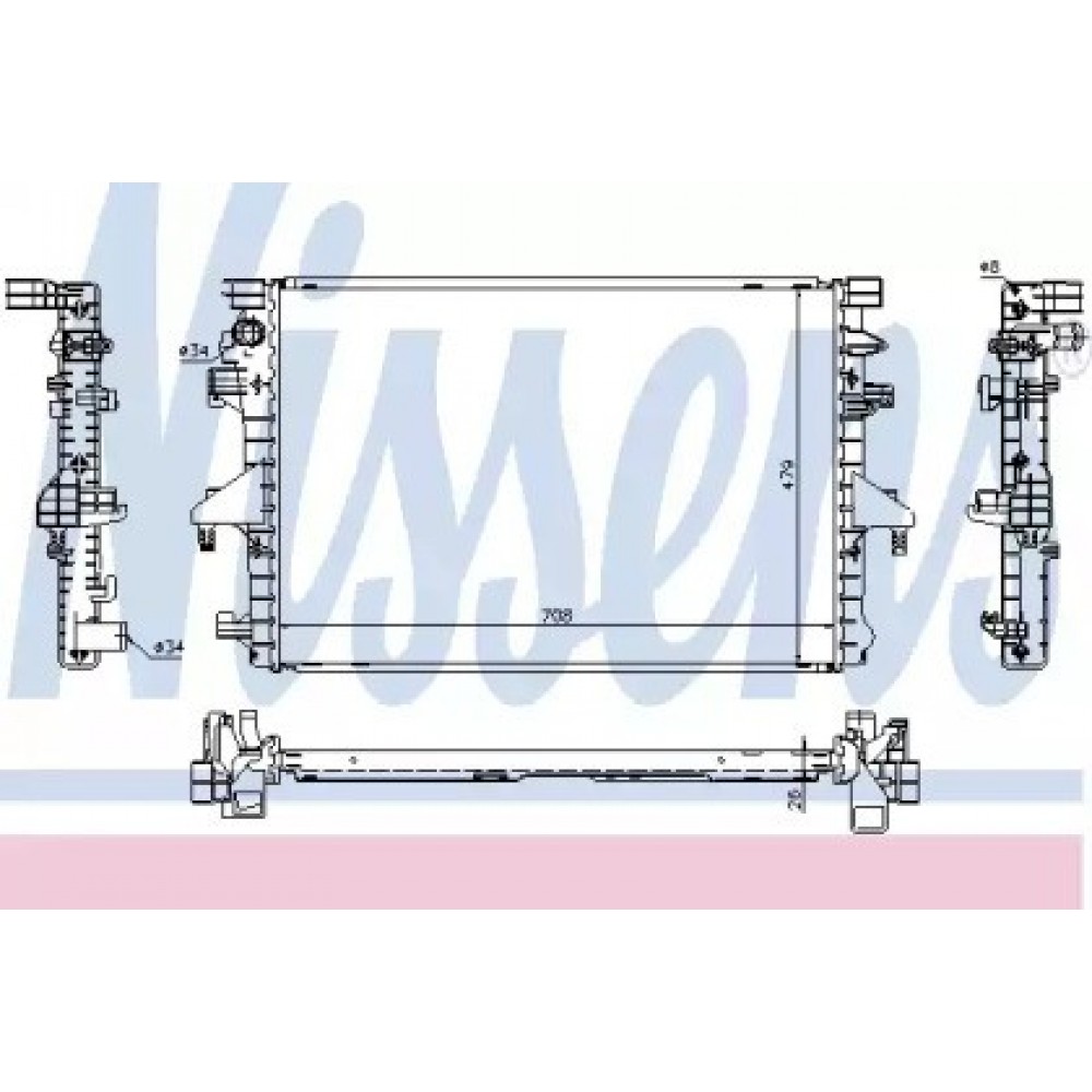 RADIATORIUS VW TRANSPORTER T5 2.0/2.0CNG/2.0D 11.03-08.15