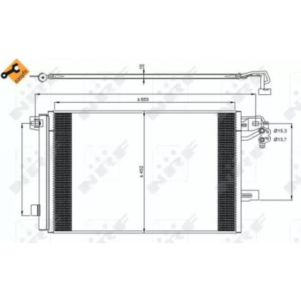 RADIATORIUS AC VW VW CALIFORNIA T5 CAMPER, MULTIVAN T5, TRANSPORTER T5 2.0/2.0CNG/2.0D 11.03-08.15