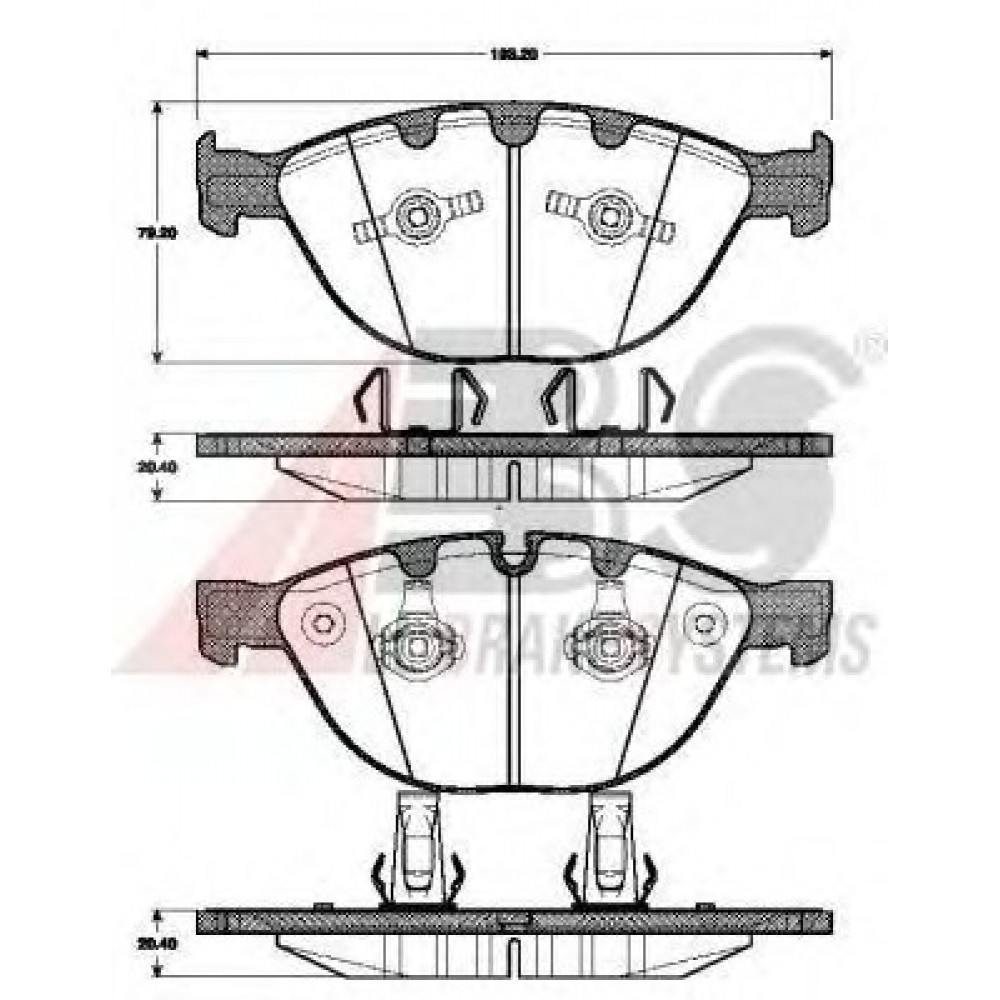 STABDŽIŲ TRINKELIŲ KOMPLEKTAS BMW E61,E63,E65,E66 760 02-