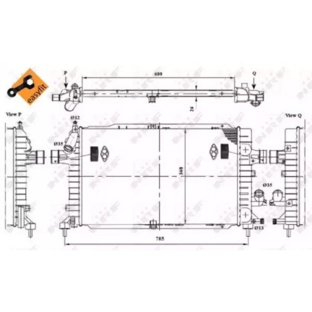 RADIATORIUS OPEL ASTRA H, ASTRA H GTC, ZAFIRA B 1.3D-2.0 03.04-