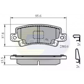 STABDŽIŲ TRINKELIŲ KOMPLEKTAS  GALAS TOYOTA COROLLA, COROLLA VERSO 1.4-2.0D 01.01-03.08