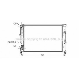 RADIATORIUS AUDI A4 B5, A6 C5; SKODA SUPERB I; VW PASSAT B5, PASSAT B5.5 1.6-2.3 11.94-03.08