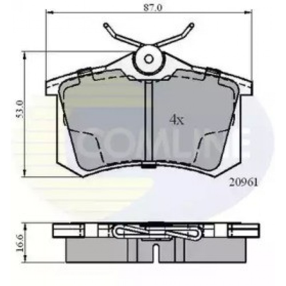STABDŽIŲ TRINKELIŲ KOMPLEKTAS AUDI A1, A1 ALLSTREET, A1 CITY CARVER, A2, A3, A4 B5, A4 B6, A4 B7, A6 C5, A8 D2, ALLROAD C5, TT; CITROEN BERLINGO 1.