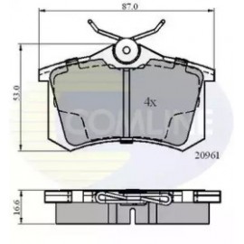 STABDŽIŲ TRINKELIŲ KOMPLEKTAS AUDI A1, A1 ALLSTREET, A1 CITY CARVER, A2, A3, A4 B5, A4 B6, A4 B7, A6 C5, A8 D2, ALLROAD C5, TT; CITROEN BERLINGO 1.