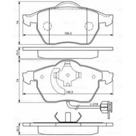 STABDŽIŲ TRINKELIŲ KOMPLEKTAS VW PRIEKINĖ AŠIS A4 99-/A6 -99/PASSAT 00- 1,6-2,8
