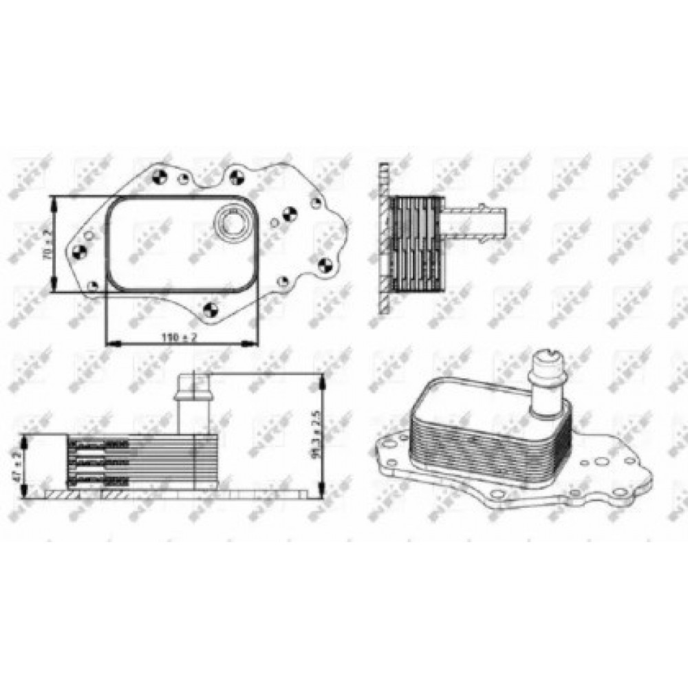 TEPALO AUŠ.RADIATORIUS OPEL ASTRA J/K MOKKA X, ZAFIRA C 1.6D 02.13-