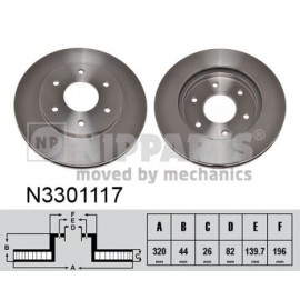 STABDŽIŲ DISKAS INFINITI QX56; NISSAN ARMADA, TITAN 5.6/5.6ALK 08.03-