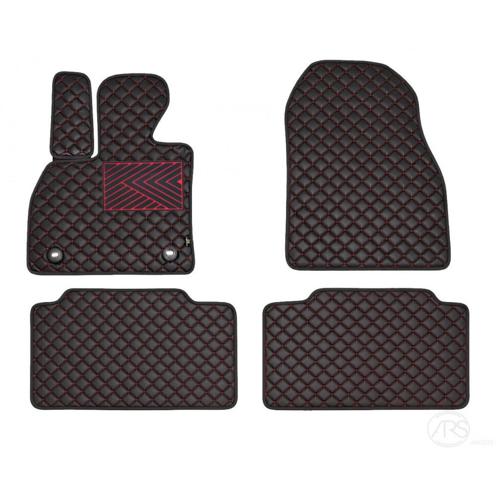 KILIMĖLIAI Quiltymats BMW X5 E53 1999-2006 BLACK-RED/16-14