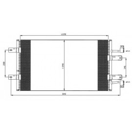 RADIATORIUS AC OPEL VIVARO A; RENAULT TRAFIC II 2.0D/2.5D 01.06-