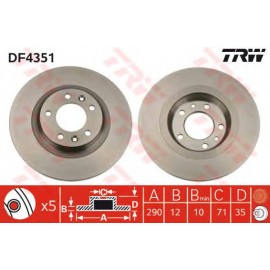 STABDŽIŲ DISKAS CITROEN C5 III; PEUGEOT 407, 407 SW, 508 I, 508 SW I, 607, RCZ 1.6-3.0D 02.00-