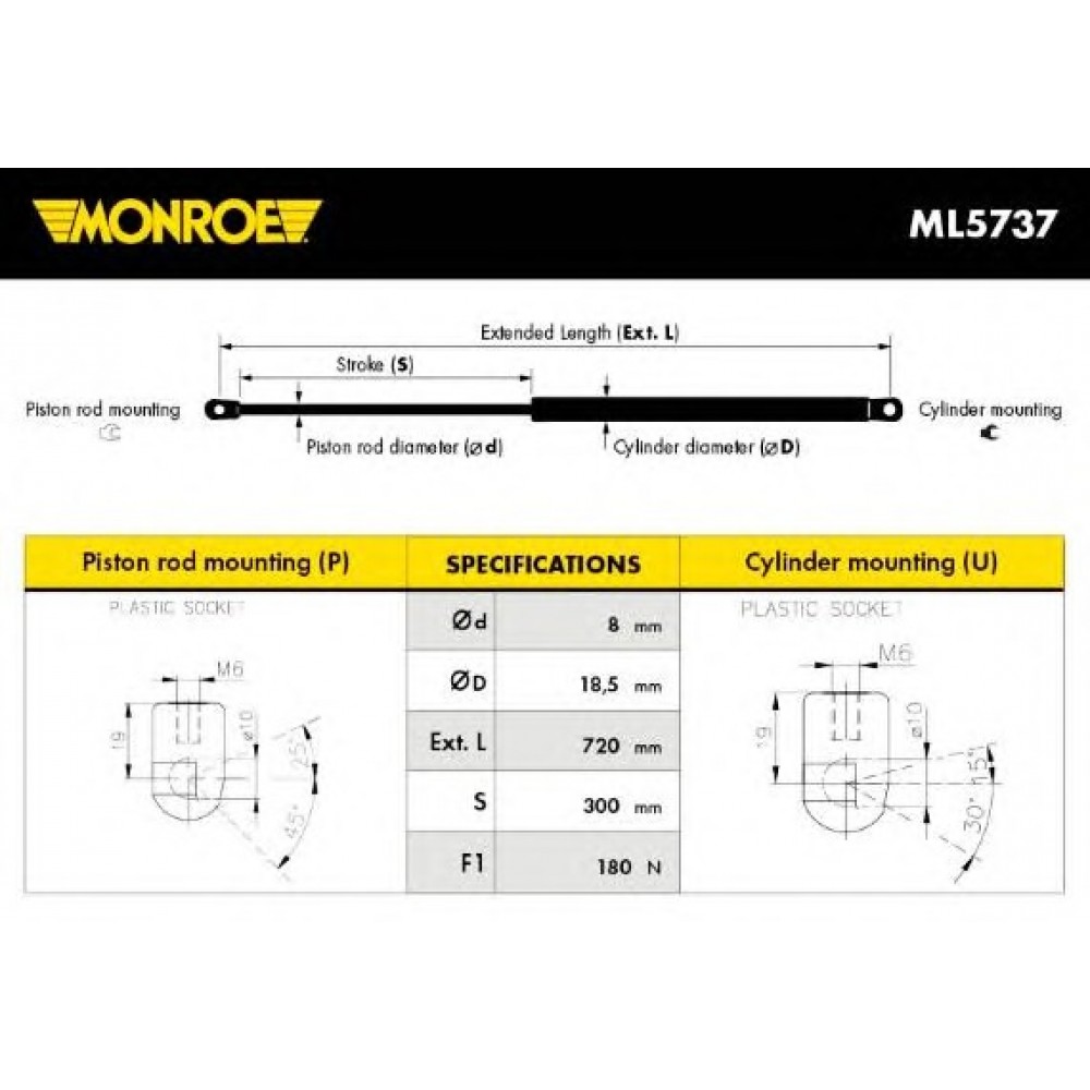 AMORT.KAPOTO AUDI A6 04-11