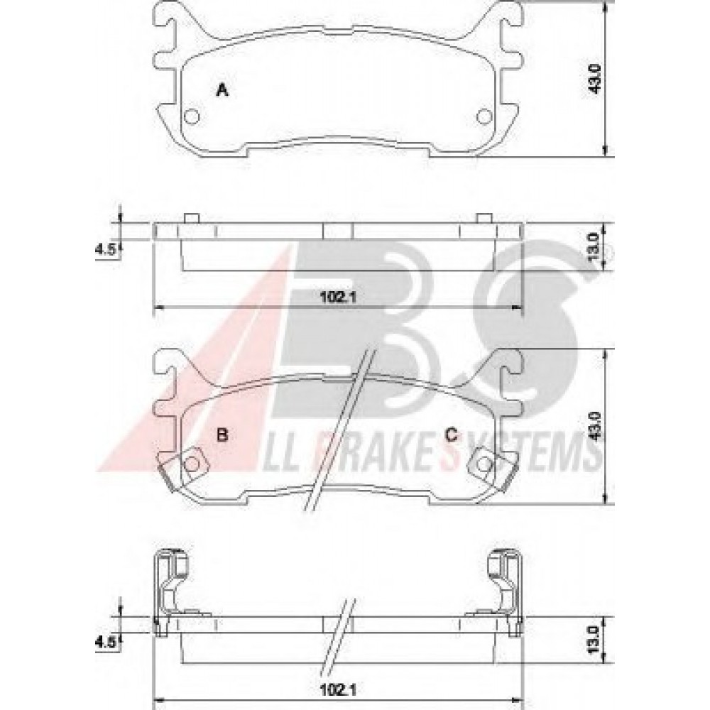 STABDŽIŲ TRINKELIŲ KOMPLEKTAS MAZDA 323 94-99 GALAS