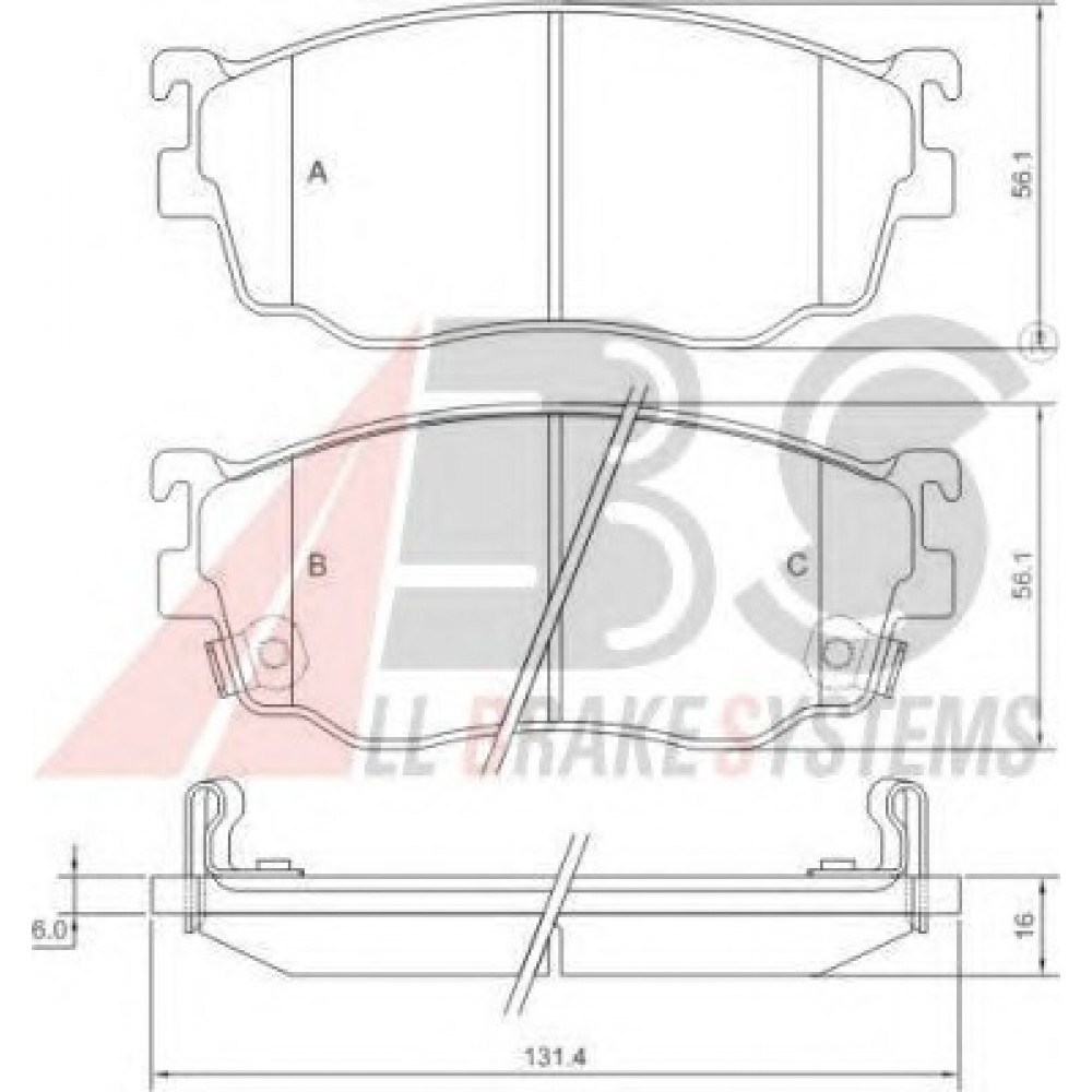 STABDŽIŲ TRINKELIŲ KOMPLEKTAS MAZDA 626 98-/02-/PREMACY 99- PRIEKIS