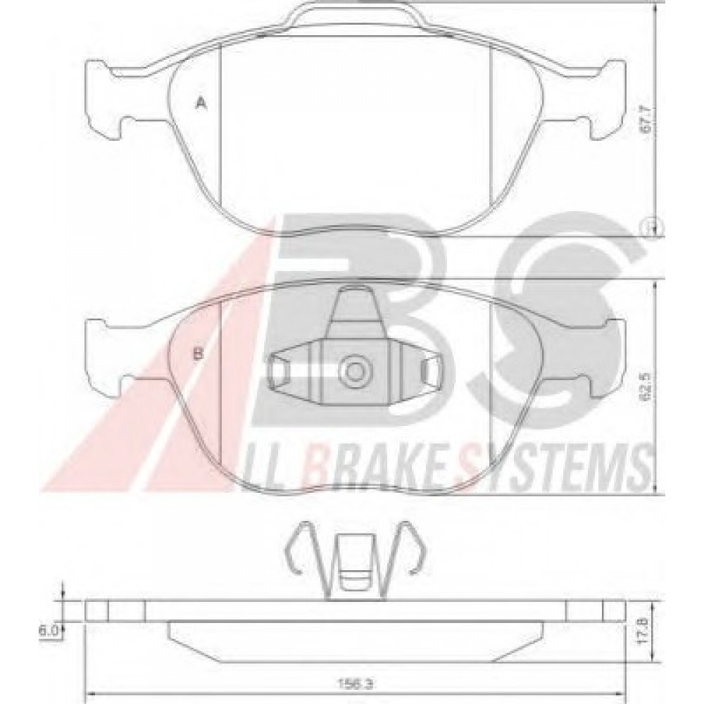 STABDŽIŲ TRINKELIŲ KOMPLEKTAS FORD FOCUS,TRANSIT CONNECT 02-