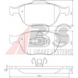 STABDŽIŲ TRINKELIŲ KOMPLEKTAS FORD FOCUS,TRANSIT CONNECT 02-