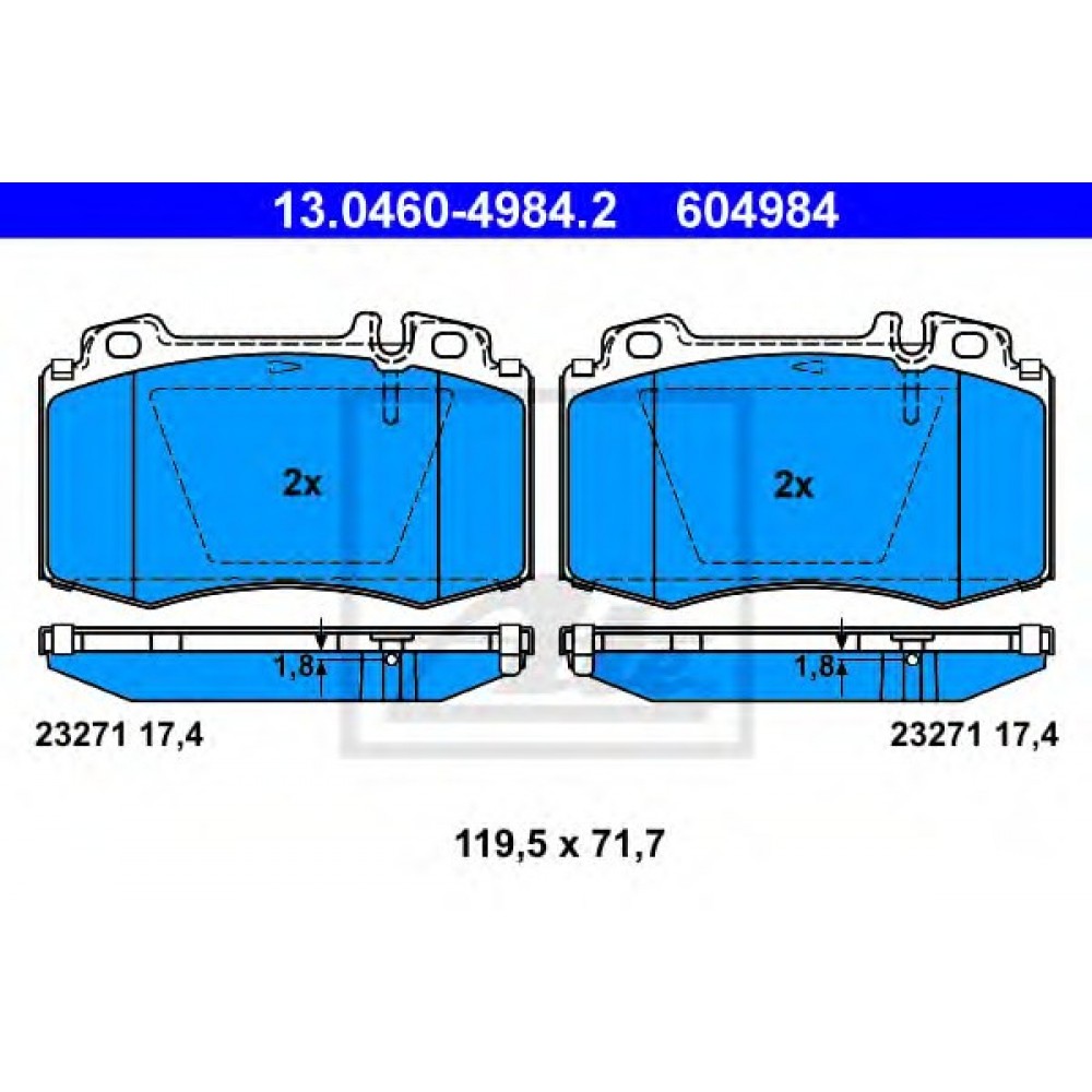 STABDŽIŲ TRINKELIŲ KOMPLEKTAS MB W220 98-,W163 00- PRIEKIS